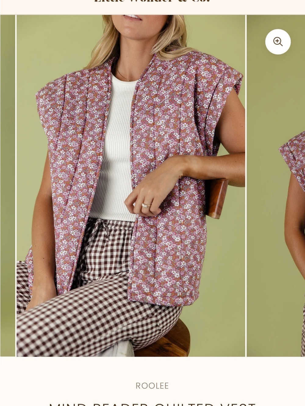Things Between Summer Flowers Quilted Sleeveless Floral Jacket Vest